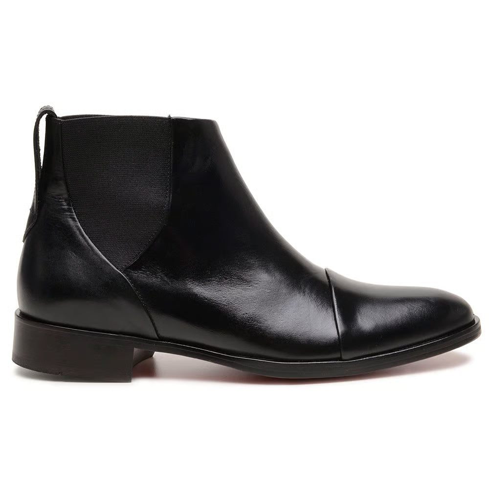 Bota Viena de cuero negro para hombre