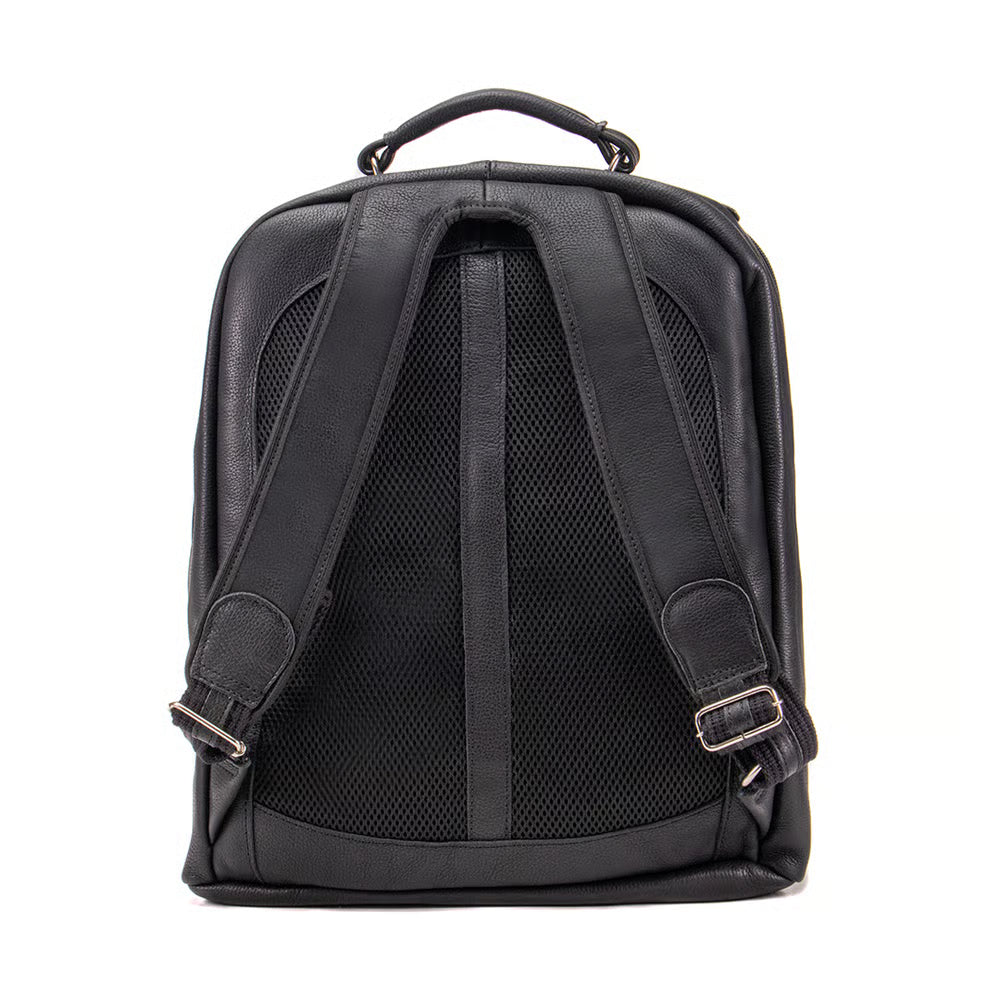 Mochila de cuero negra