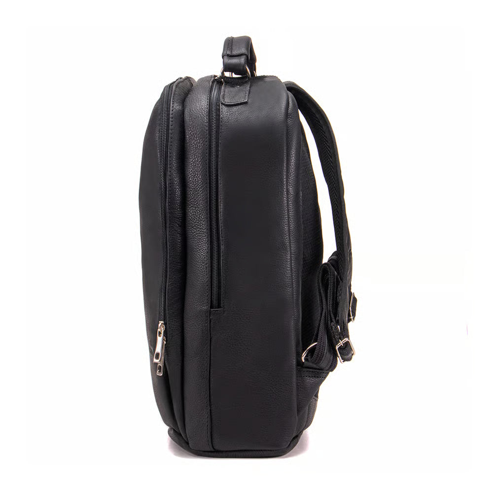 Mochila de cuero negra