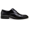 Zapatos de vestir Oxford de cuero negro para hombre